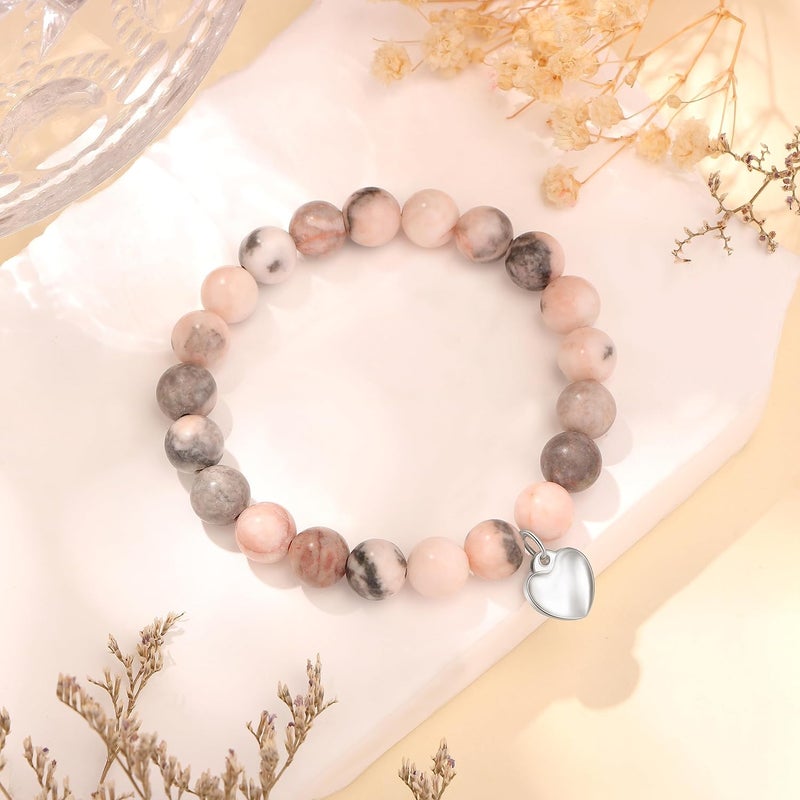 Yiyang 13th 16th 18th 21st 25th 30th 35th 40th 45th 50th 60th 65th 70th 75th 80th Birthday Gifts for Women, Natural Stone Bracelet Birthday Gifts for Women Mom Daughter Grandma Sister Coworker - Image 4